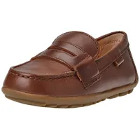 GEOX J New Fast Boy A Moccasin, Coffee, 33 EU