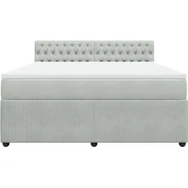 vidaXL Boxspringbett 180 x 200 cm Hellgrau