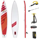 BESTWAY Hydro-Force SUP Paddle Board 381 x 76 x 15 cm rot/weiß