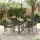 vidaXL 5-teiliges Garten-Ess-Set mit Kissen Hellgrau Poly-Rattan