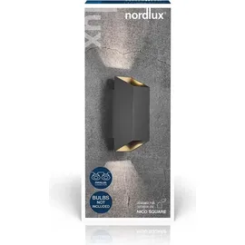 Nordlux Nico Square 22 Wandleuchte schwarz