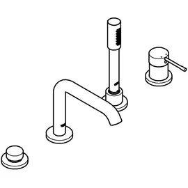 Grohe Essence 4-Loch-Einhand-Wannenkombination Warm Sunset