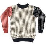 Devold of Norway Nordsjø Wool Pullover - Offwhite / Navy / Marsala - L