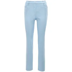 Schlupfhose GOLDNER "Leichte Baumwollschlupfhose MARTHA", Damen, Gr. 54, N-Gr, blau (hellblau), Obermaterial: 98% Baumwolle CO. 2% Elasthan EL., Hosen Schlupfhose