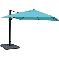 Mendler Gastronomie-Ampelschirm HWC-A96, Sonnenschirm, 3x3m (Ø4,24m) Polyester/Alu 23kg ~