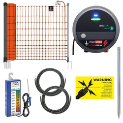 VOSS.farming Geflügelnetz Komplett Set: 50m Netz & 230V Weidezaungerät