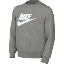 Nike Sportswear Club Fleece Sweatshirt Kinder 063 dk grey heather/white M 137-147 cm