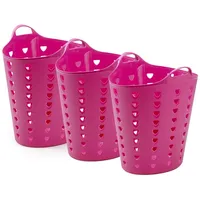 Kreher Kreher® flexibler Wäschekorb, Mehrzweckkorb, gelocht in Pink oder