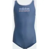 Adidas Sportswear U-Back Kids Badeanzug baltikblau|silber 100-110cm 4-5J