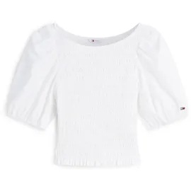Tommy Hilfiger TJW SMOCKED SS BLOUSE Weiß M
