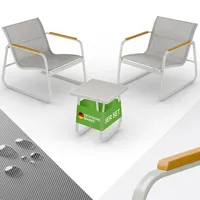 Blumtal Gartenlounge Set 3-tlg. Grau