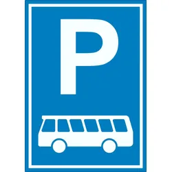 Reisebus Bus Parkplatz Aufkleber A0 (841x1189mm)