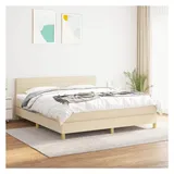 vidaXL Boxspringbett 160 x 200 cm Creme