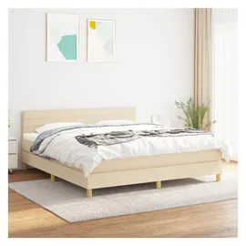 vidaXL Boxspringbett 160 x 200 cm Creme