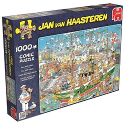Jumbo Spiele Puzzle Jan van Haasteren Auf dem Schiff nichts im Griff, 1000 Puzzleteile bunt