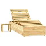 furnicato Garten-Sonnenliege 198 x 90 x 30-75 cm Hellgrün