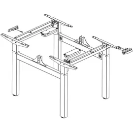 eSmart ETX-221W Weiß Ergonomisches Steh-Sitz-Doppel-Schreibtisch-Gestell Stufenlos elektrisch höhenverstellbar 69-119cm in Weiß 4x Memory Kollisionsschutz Aktivitätserinnerung Soft-Start/Stopp