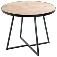 Haku-Möbel Beistelltisch Schwarz Eiche 60 x 48 cm