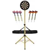 Stagecaptain DBS-1715 BullsEye Pro Dartscheibe aus Sisal inkl. 6 Dartpfeilen und 12 Flights