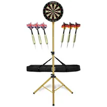 Stagecaptain DBS-1715 BullsEye Pro Dartscheibe aus Sisal inkl. 6 Dartpfeilen und 12 Flights