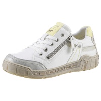 MUSTANG Sneaker MUSTANG SHOES Gr. 37, weiß (weiß kombiniert) Damen Schuhe Sneaker mit Kontrastbesätzen, Weite G, Freizeitschuh, Halbschuh, Schnürschuh