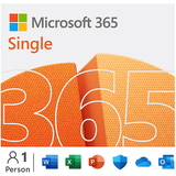 Office 365 Single - 12 Monate für 1 Nutzer (5 Geräte), TB Cloudspeicher, Code in the box [Multiplattform]