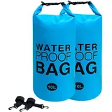 Poolleiter-Gewichte, Schwimmende Trockentasche, Treppengewichte, 10 l, robust, auslaufsicher, mit Nylongriff für Poolstufen und Leitern, geeignet für oberirdische Bereiche, Hellblau (2), Refer to