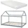 [en.casa] Kinderbett Cerro Hausbett 120 x 200 cm grau grau