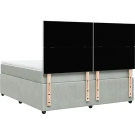 vidaXL Boxspringbett 180 x 200 cm Hellgrau