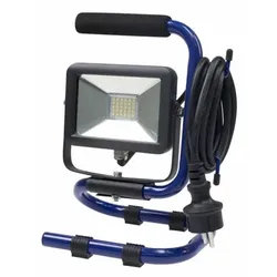 Mobiler Chip-LED-Strahler 10 W, IP 65 Baustrahler für Aussen und Baustelle, blau