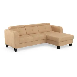 sit&more Ecksofa SIT & MORE "Belluci L-Form", braun (macciato), B:247cm H:85cm T:170cm, Sofas, Ecksofa, inklusive Federkern, wahlweise mit Bettfunktion und Bettkasten