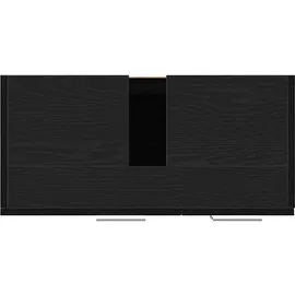 vidaXL Waschbeckenunterschrank Schwarz Eichen-Optik 63x30x54 cm