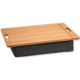 KESPER® Tablett, Bambus, (1-tlg), Knietablett, FSC®-zertifiziertem Bambus beige|grau