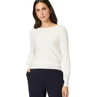 Zero Pullover mit Strukturmuster", in Offwhite | Gr.: 36