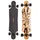 Apollo Longboard Soul Bamboo, Flex 1, 40inch Twin-Tip Drop-Through Freeride Cruiser Board