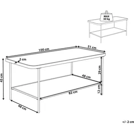 Beliani Couchtisch Glas schwarz BLAIR