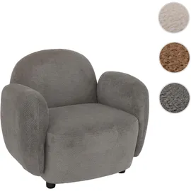 Mendler Sessel HWC-P33 Chenille 86 x 77 x 0 cm Hellgrau