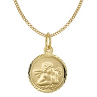 Acalee 50-1020 Halskette mit Schutzengel Gold 333/8K Kinderschmuck, 42 cm