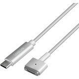 Logilink USB-C zu Apple MagSafe 2 Ladekabel, silber