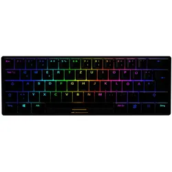 Sharkoon SKILLER SGK50 S4 Gaming Tastatur mit roten Switches - 60 % Layout, rote Hot-Swap Switches, RGB-Beleuchtung, QWERTZ-Layout, schwarz
