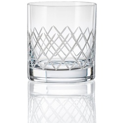 Crystalex Whiskyglas Barline Kristallglas BM775, Kristallglas matt geschliffen, 280 ml, 4er Set