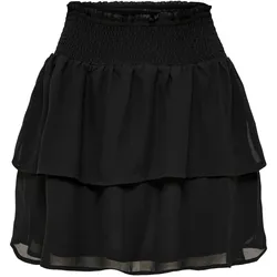Only Damen Rock ONLANN STAR LAYERED SMOCK Schwarz 15251508 L