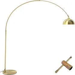 TECTAKE Bogenleuchte Arcus, Stahl, Retro-Stil, 60W - gold