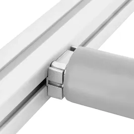 SCHMIDT systemprofile 10x Tragrolle 400mm Ø 42mm Stahl Rollenbahn Untergurtrolle Rolle für Förderband mit Gummiüberzug