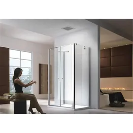 Glaszentrum Hagen 140x75x195 cm Saturn U-Duschkabine - Transparent