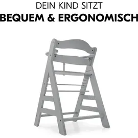 hauck Hochstuhl Alpha Plus Grey - im Sparset inkl. - Grau