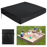 NVIYAM Sandkasten Abdeckung,Square Sandkastenabdeckung 150x150x20cm,210D Oxford-Stoff mit Kordelzug und Elastikband,Wasserdicht, Winddicht, Staubdicht, Geeignet Zum Schutz Von Kinderspielzeug