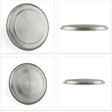 Relaxdays Edelstahl Herdabdeckplatte 4 St.