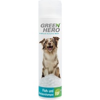 Green Hero Floh- und Zeckenshampoo FORTE mit EC-Öl schützt vor Zecken, Flöhen, Milben, Läusen & Parasiten 250ml Hundeshampoo reinigt sanft Fell und Haut ohne Sulfate, Silikone & Parabene