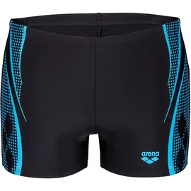 Arena Badeshorts SWIM SHORT GRAPHIC Black-Turquoise 7